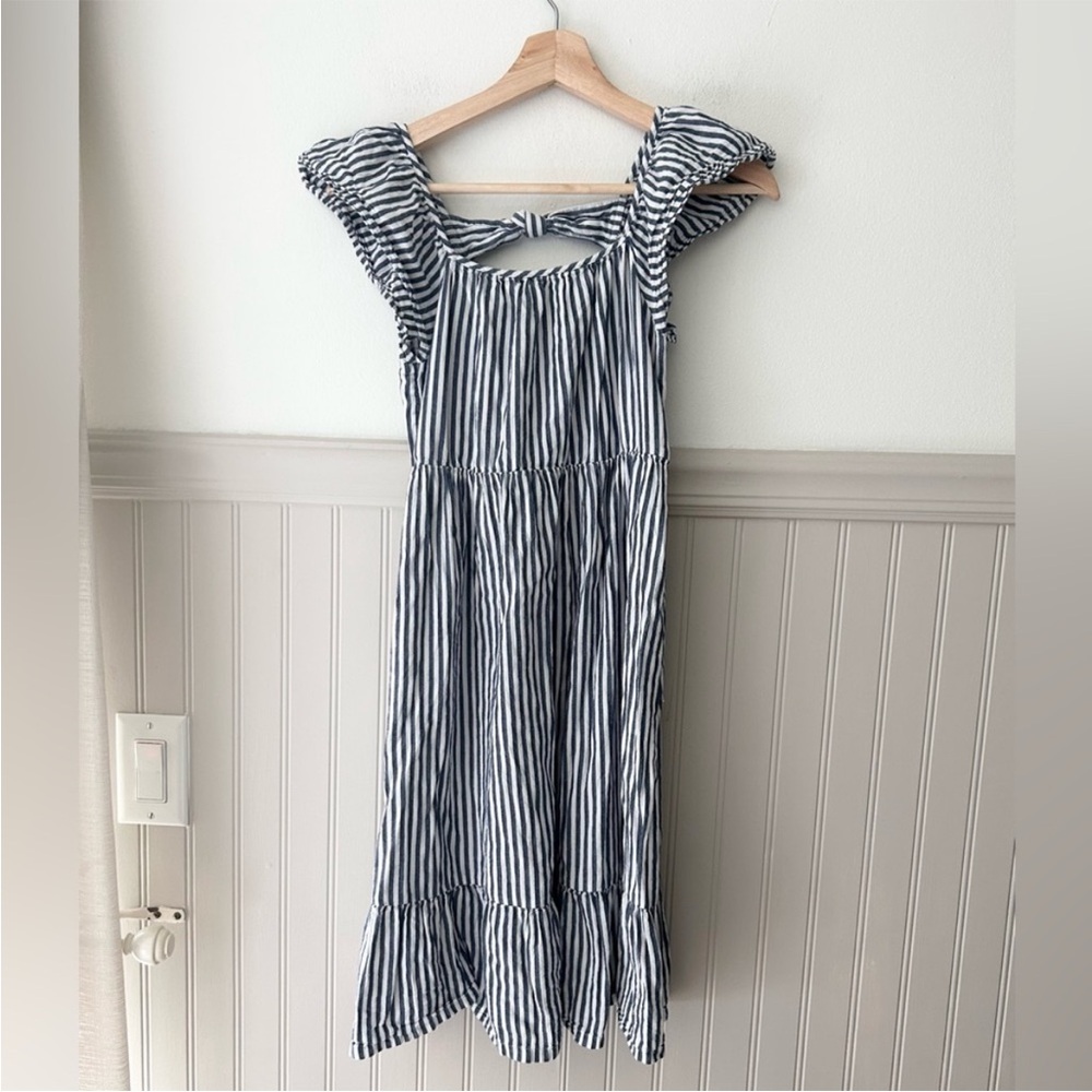 Old Navy Navy and White Striped Casual Dress for Kids Size XL Girls